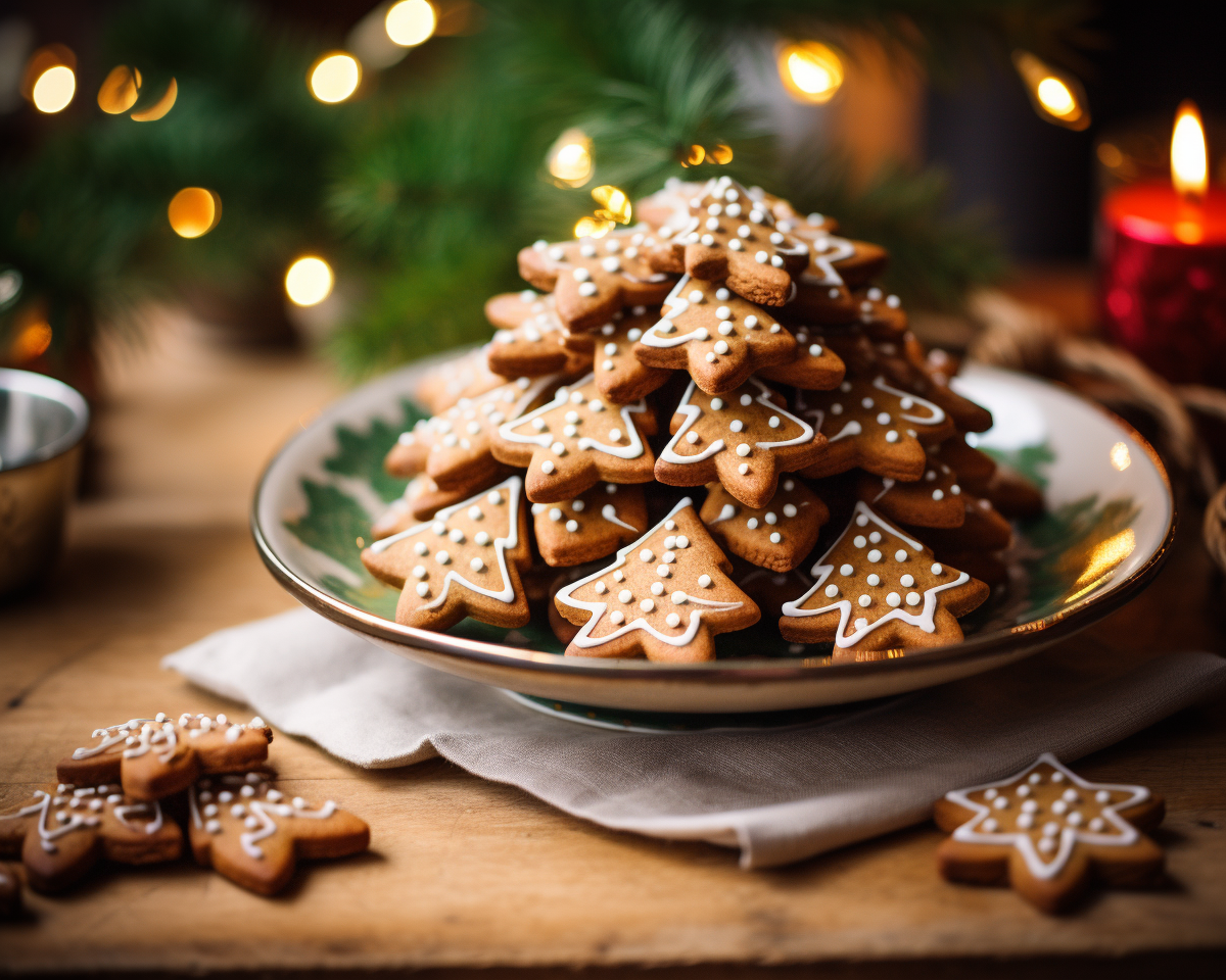 biscotti a forma di albero di natale, una fantastica idea tra le ricette natalizie